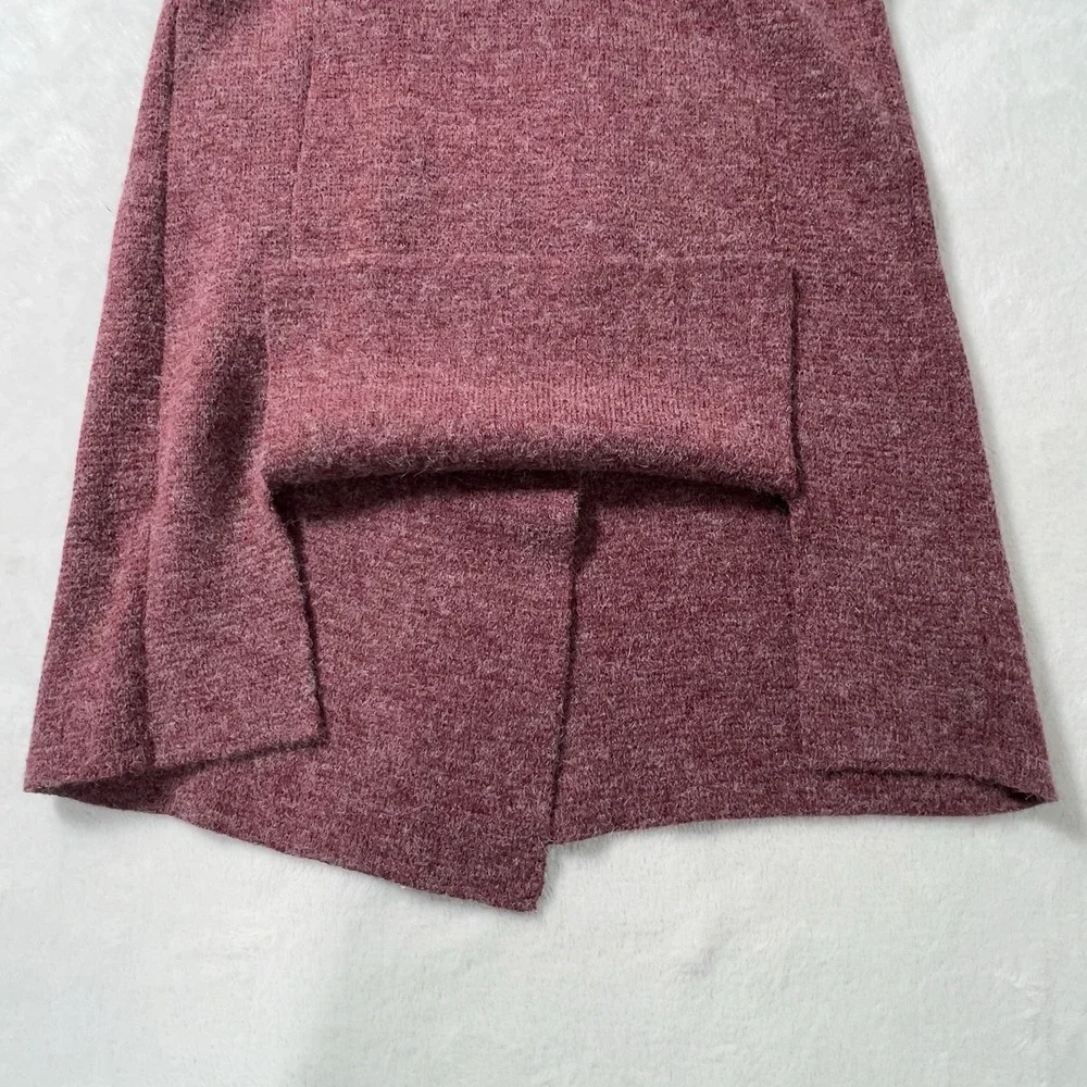 Soft Surroundings Solange Longline Belted Cardigan‎ Sweater Vest Size M Burgundy
